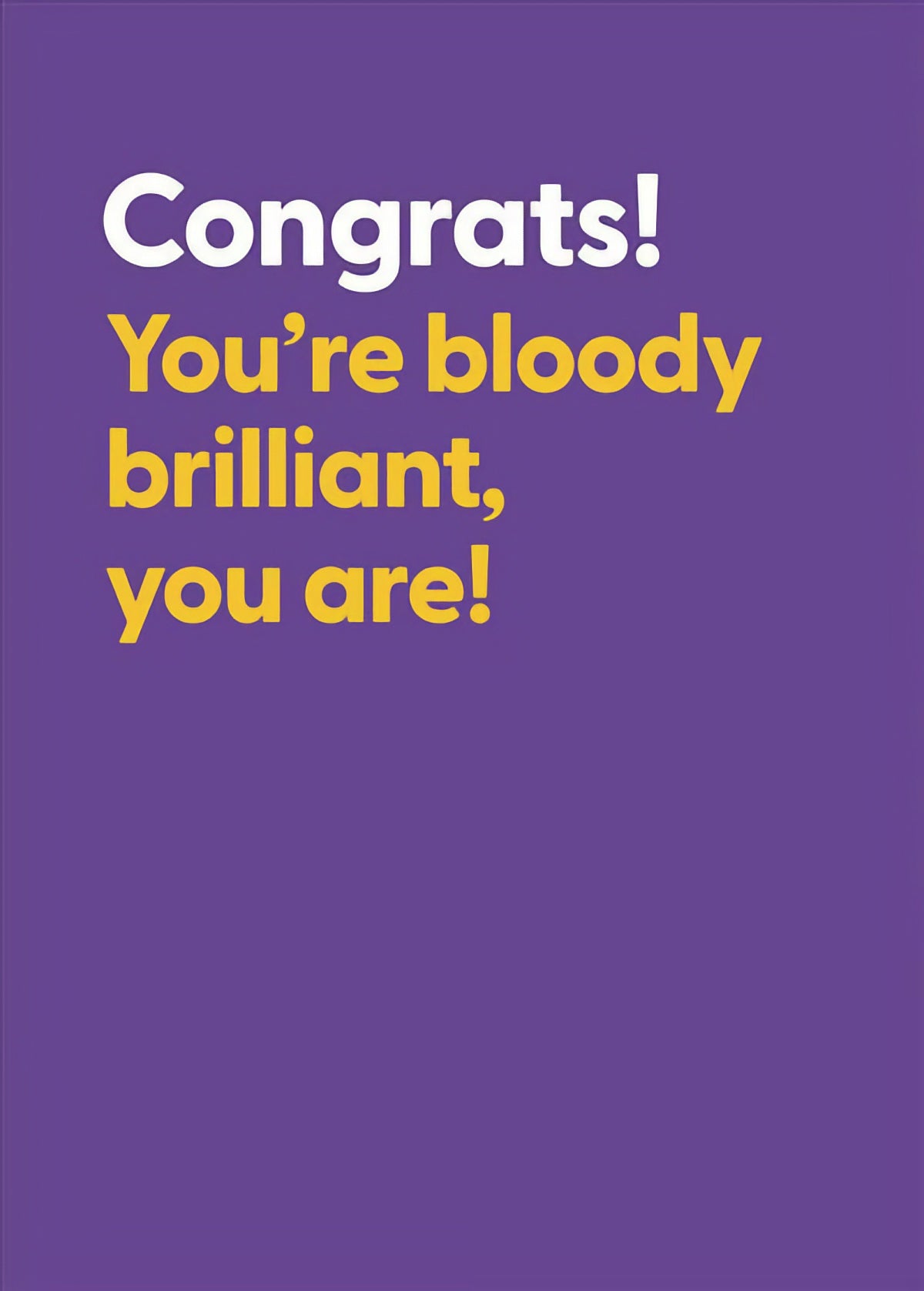 Congrats!
