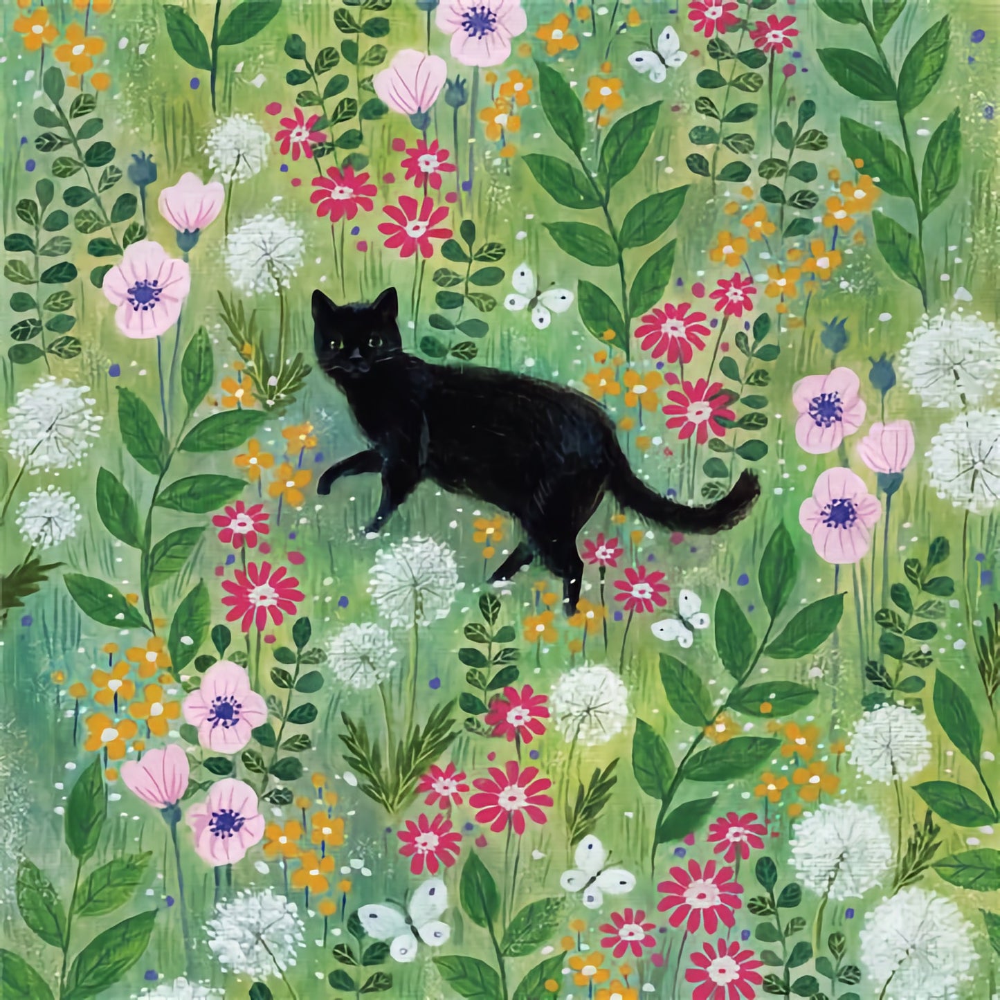 Cat Amongst Flowers